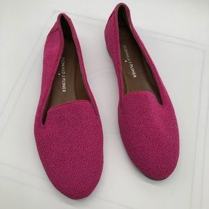Donald Pilner magenta beaded flats. Sz 6